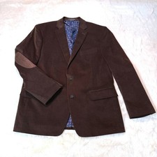 Lauren Ralph Lauren Corduroy Blazer Mens Brown Elbow Patch Professor core Preppy