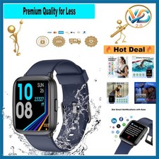 Smart Fitness Tracker Watch with Heart Rate Sleep Monitor Waterproof Blue