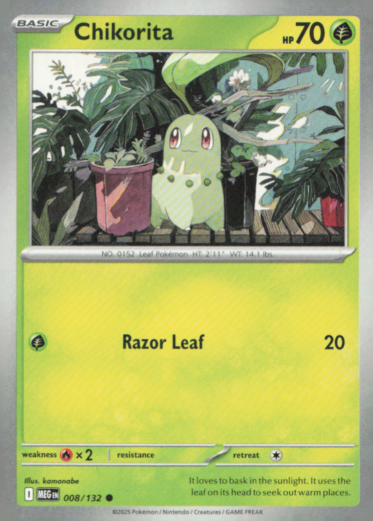 Chikorita Common ME01: Mega Evolution 008/132 NM