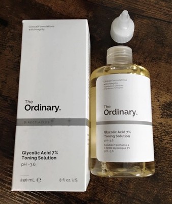 THE ORDINARY Glycolic Acid 7% Toning Solution, 240ml / 8 fl oz-New in Box