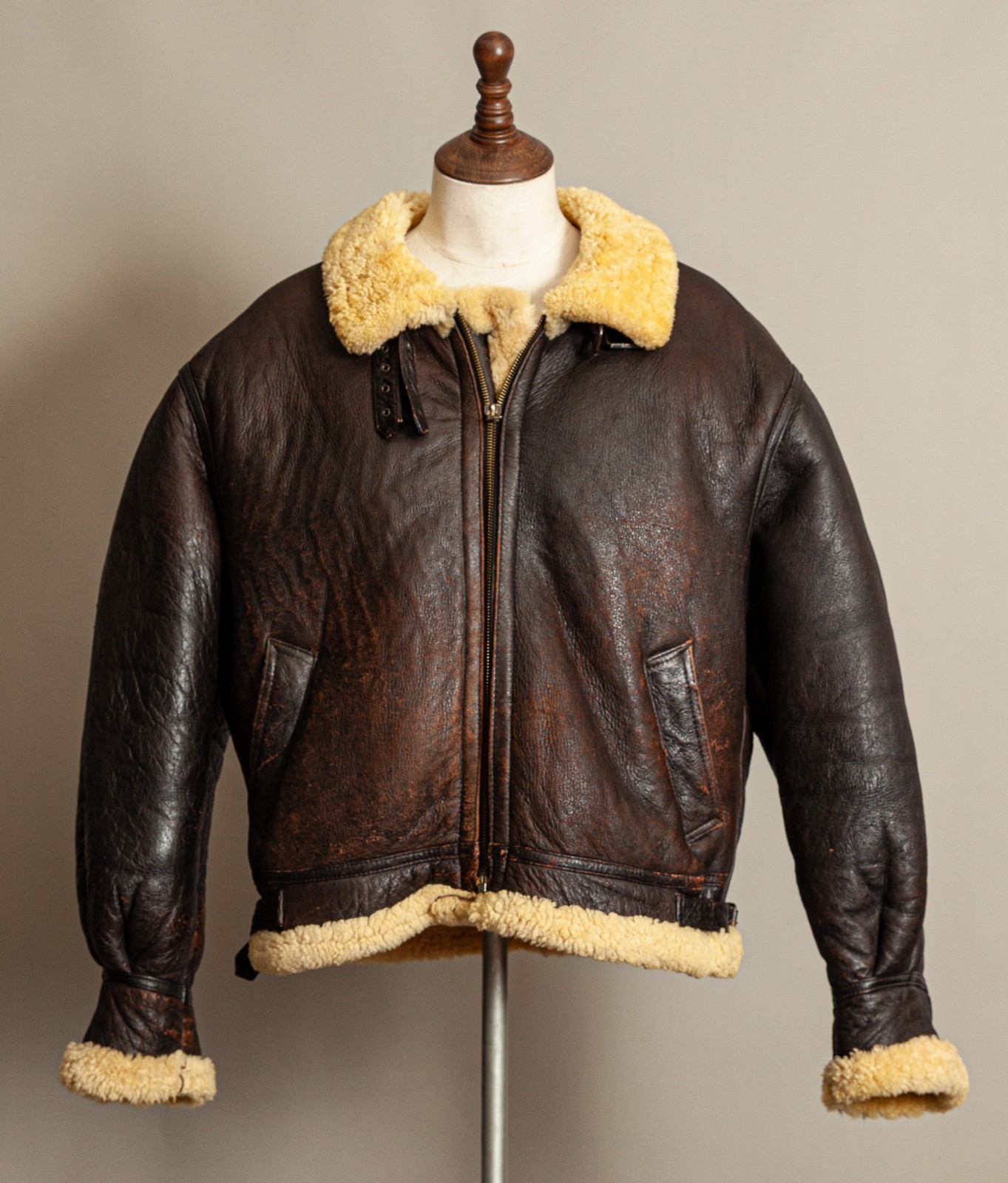 Vintage USAF G-8 Sheepskin Shearling Flying Jacket Brown | Size 48-50