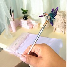 NEW Hummingbird Clear Glass Pen