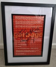 Garbage Band Signed Magazine Page