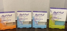 3 Buf-Puf Facial Sponge 1 Gentle 2 Regular 1 Body Sponge Double Sided Tear Drop