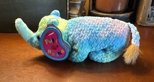 Vintage Avon Full O Beans Plush-Rocky the Rhino-July 1999 Beanbag-Tye Dye