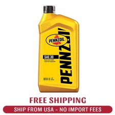 Pennzoil SAE 30 Motor Oil 1 Qt. High-Quality Engine Oil Automotive Maintenance