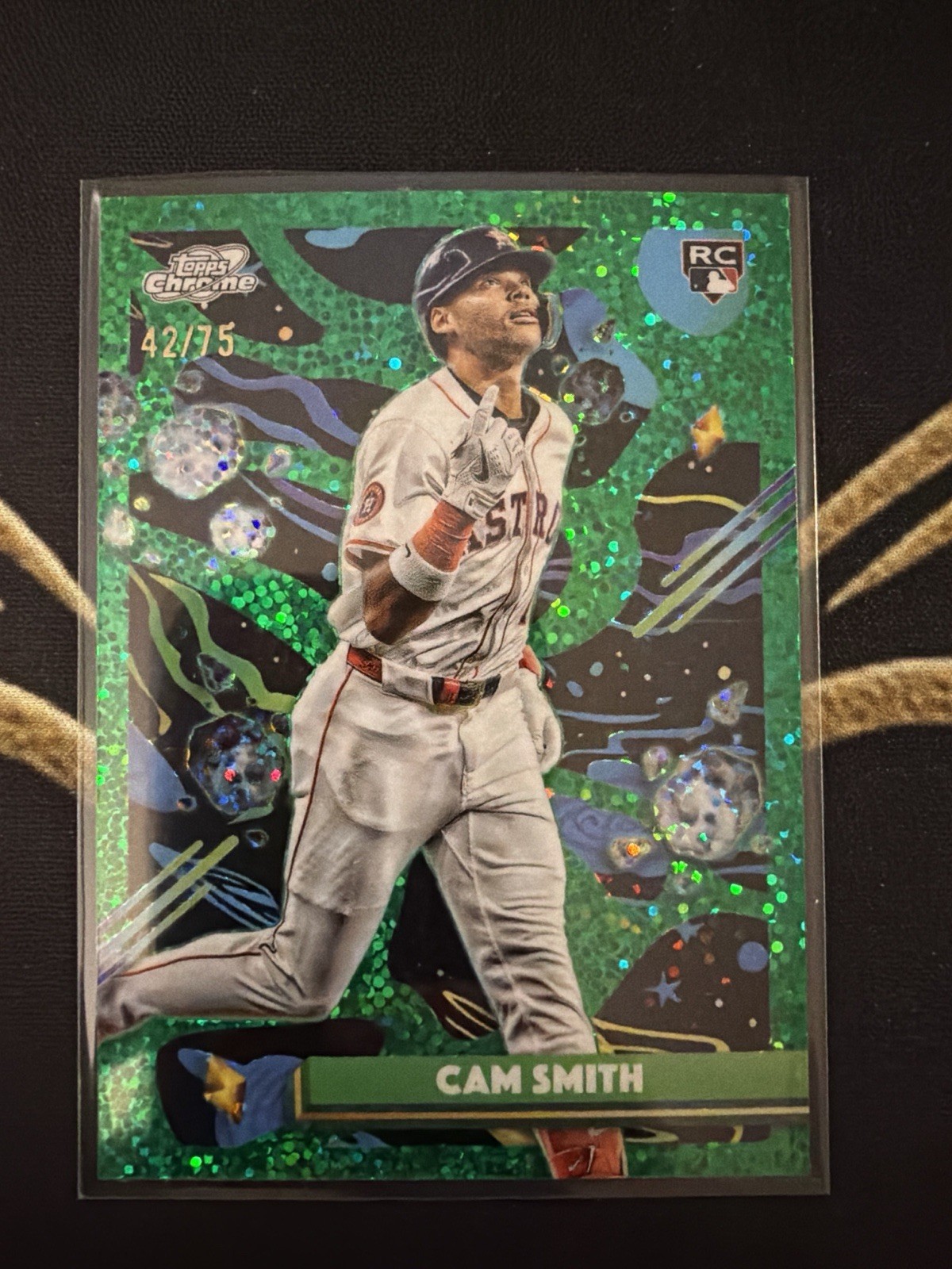 2025 Topps Cosmic Chrome - Cam Smith #166 Green Space Dust Refractor /75 (RC)