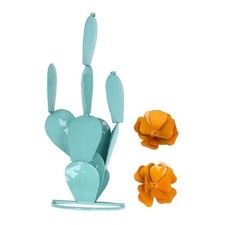 Cactus Statue Decor,Iron Easy Installation Prickly Pear Cactus Sculpture with