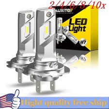 2/4X H7 LED Headlight Bulb Kit High/Low Beam 10000LM Brighter 6500K Cool White