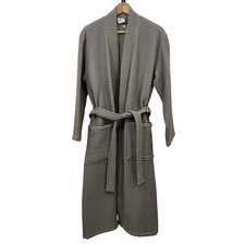 Quince Women Organic Turkish Waffle Robe Gray XS