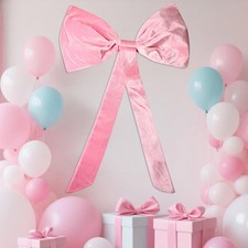 Big Wall Bow for Party Decoration 39.37x28.74in Pink Tie Giant Wall Decor Lar...