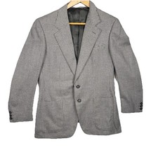 Ermenegildo Zegna Italy Grey Wool Cashmere Houndstooth Sports Coat Blazer