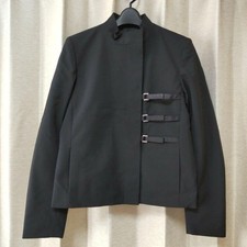 PRADA 1999FW Nylon Strapped Belted Jacket Coat Black
