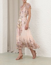 NWT Zimmermann 2026 Flowy Sleeveless Print Midi Dress Women Casual
