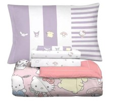 Hello Kitty  Friends Pastel Kids Reversible Twin Bed Set-T905286764, T905286804