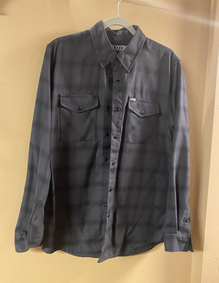 Dixxon Flannel Company '' The Grayscale'' Gray/Black Plaid Flannel Shirt M