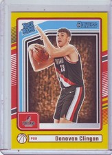 2024_25 DONRUSS DONOVAN CLINGAN YELLOW RATED ROOKIE CARD !!