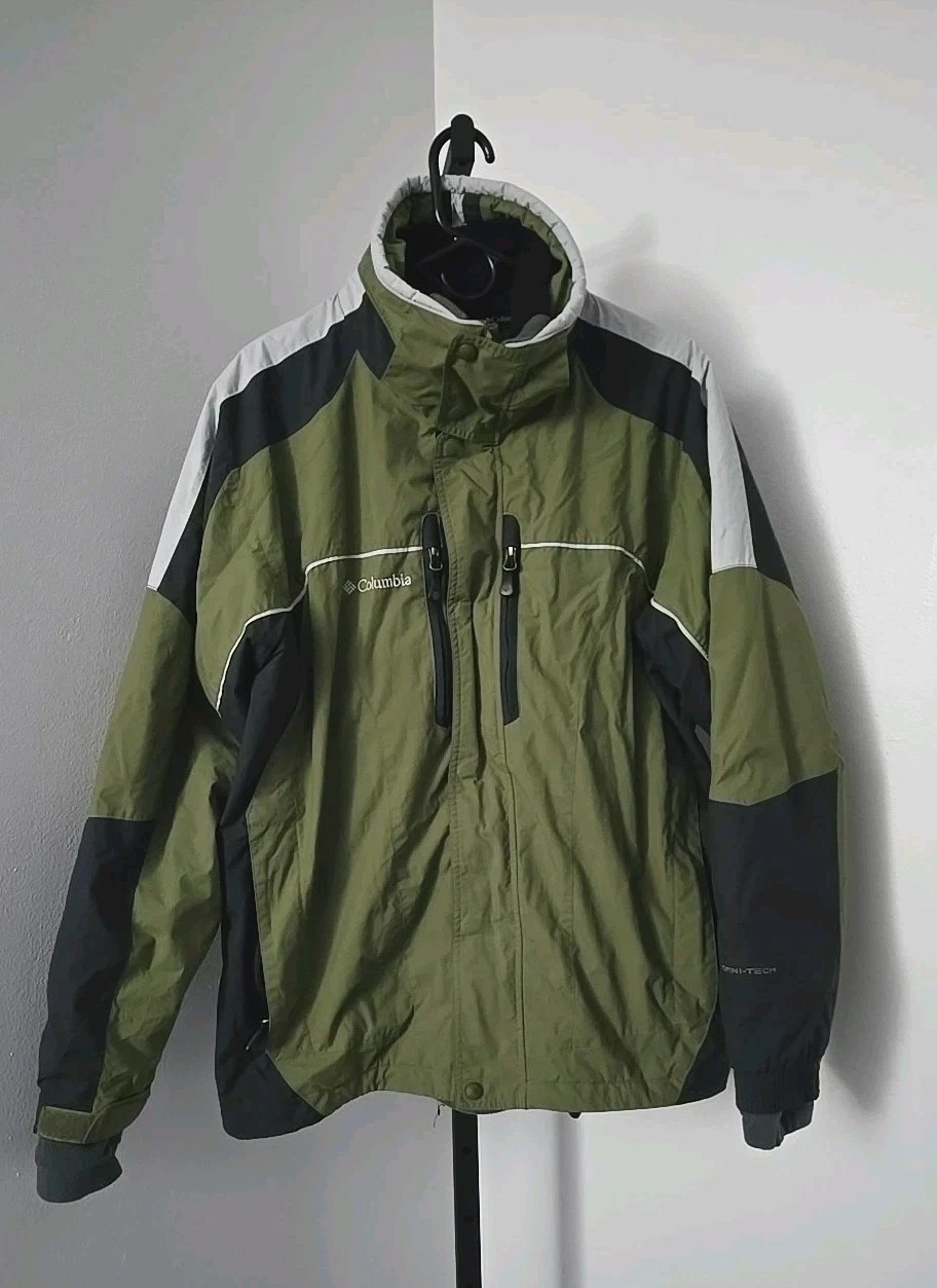 Columbia Sz L Men’s Sportswear Full Zip Fleece Lined Collared Nylon Jacket. EUC