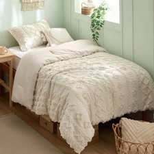 Bedsure Tufted Boho Comforter Set Twin Twin/Twin XL, 01 - Beige - Elegant