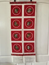 A Wildlife Christmas Fabric Panel Squares 8 Animals Cranston VIP Screen Print