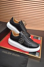 PHILIP PLEIN BLACK SNEAKERS SHOES BLACK SHOES SPORT SHOE DISCO ELEGANT NEW