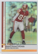2009 Topps Finest Green Refractor 67/199 Santana Moss #15 0b5