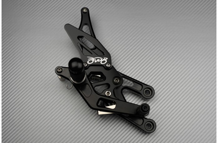Commandes reculées CBR 600 RR 2003-2004 platines racing noires réglables PC37 - 3