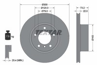 2X Textar Bremsscheibe Pro+ 92238505 FüR BMW F80 F34 F21 F20 F30 F32 F31 F33 F83