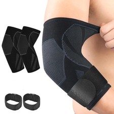 Arm Guards Elbow Compression Sleeve 1 Pair Tennis Elbow Braces for Te