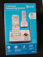 AT&T 2 Handset Answering System EL 52219 Speaker Call Block Large Display New