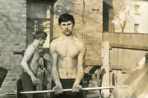 Shirtless Handsome young man bulge beach beefcake affectionate gay vtg ...