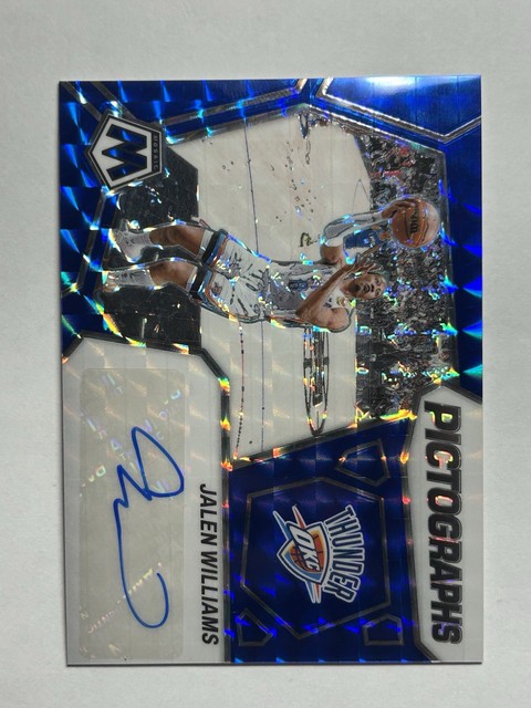 2023-24 Panini Mosaic - Pictographs Mosaic Jalen Williams #PM-WIL Blue Prizm /49