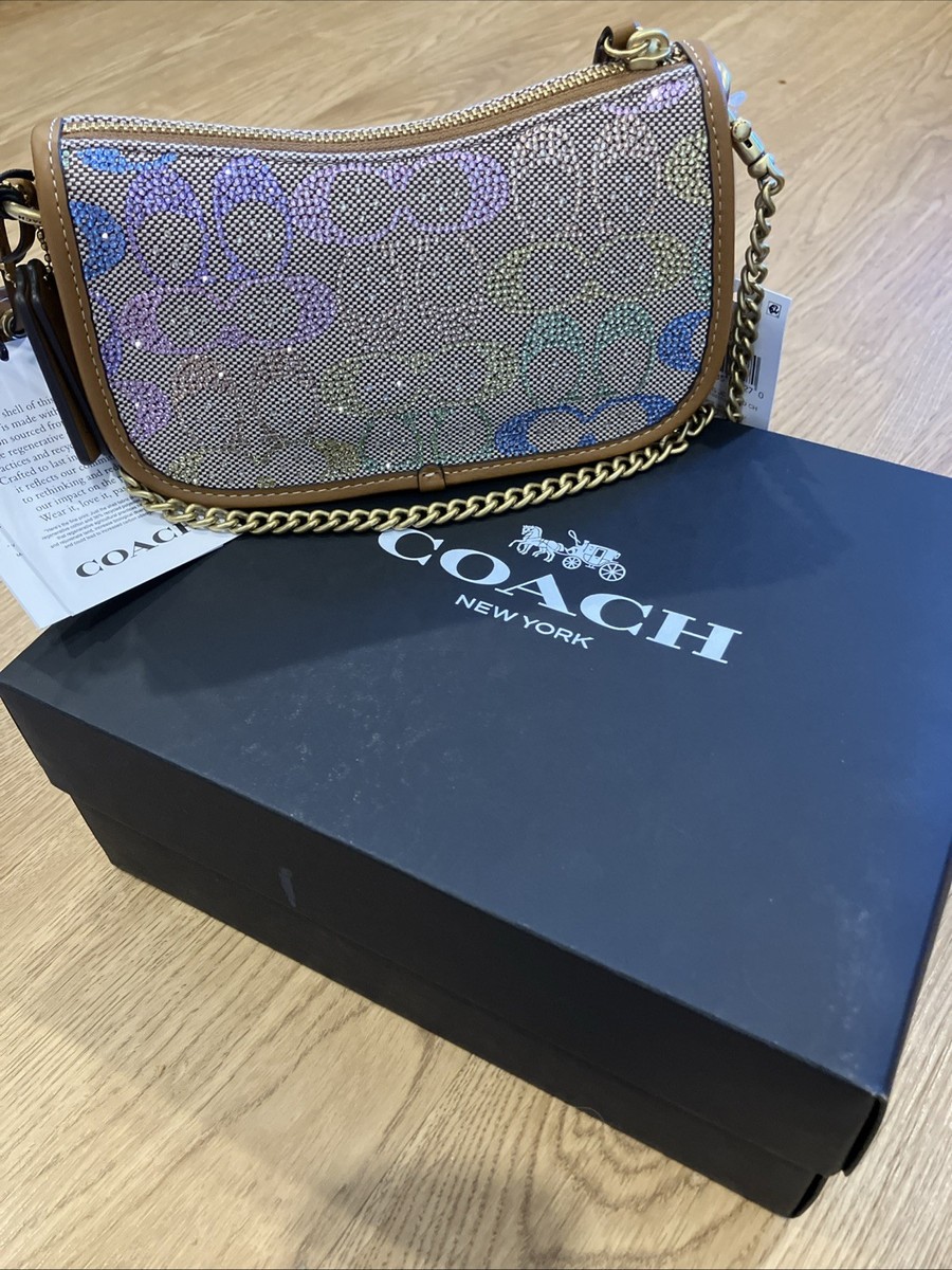 Coach Candy Crystal Swinger 20 Bag With Chain In Crystal Rainbow
