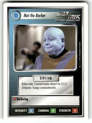1995 Star Trek Unlimited Premiere Card Federation Mot the Barber