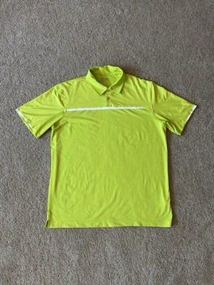 Mens Large Lime Yellow Nike Dri-Fit Golf Tour Performance Polo, Great Condition