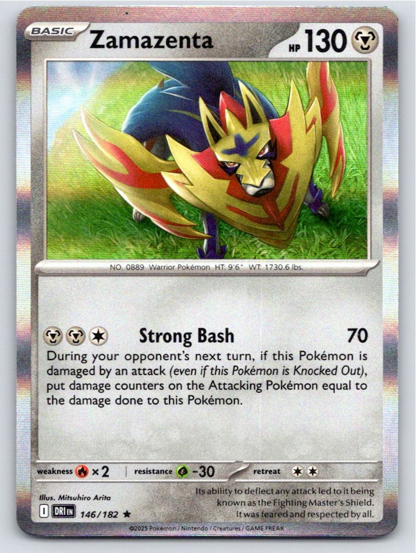 2025 POKEMON ZAMAZENTA DESTINED RIVALS 146/182 HOLO RARE NM A47833 FREE S&H