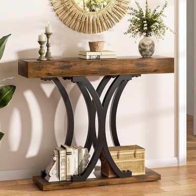 43.3'' Console Table for Entryway Industrial Sofa Table Entryway Table Narrow