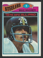 1977 Topps #60 MIKE WAGNER Pittsburgh Steelers - CREASE FREE - 05