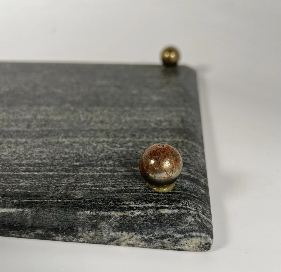 OUIJA BOARD Halloween Tray - Heavy Slate Marble Spirit Cheese Board w Gold Feet - Image 4 of 4