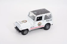 Used Loose Welly No 8510 Police Jeep ~1/64 Scale in White