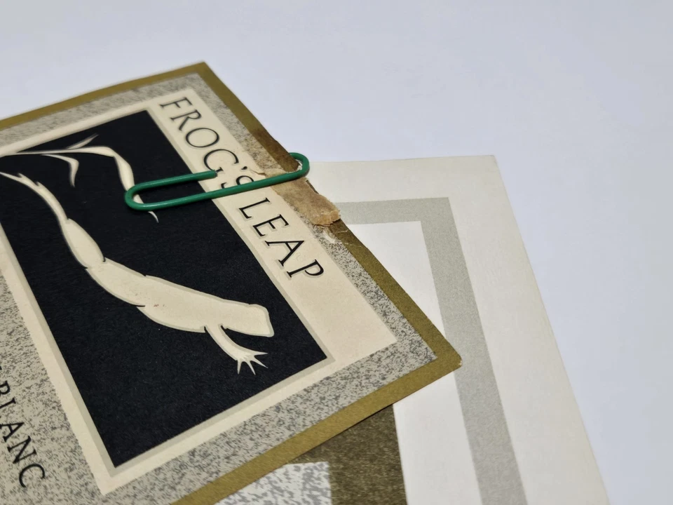 Impresión de póster artístico de colección 1981 Frog's Leap Wine Sauvignon Blanc Napa Valley Vineyard Foto 4 de 4