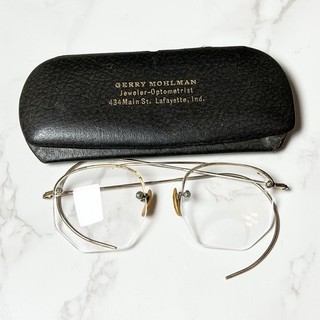 1/10 12K Gold Filled Antique Eye Glasses & Case Lafayette Indiana Optometrist