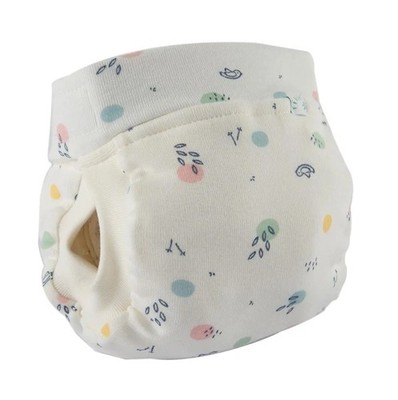 Popolini EasyFree Windel Feinripp Birdy Dots | Stoffwindel | Gr. L 9-15 kg