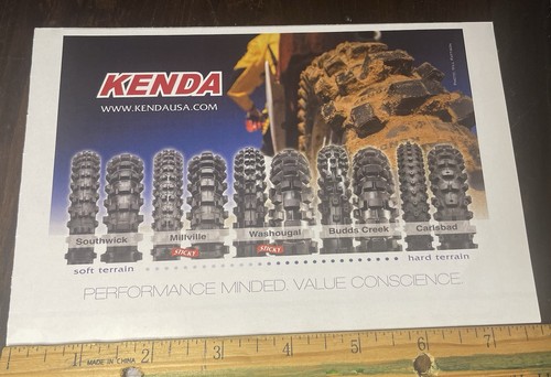 Anzeige für Kenda Dirt Bike Motocross Motorradreifen Motorrad Werbung 5715