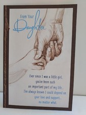 Hallmark Birthday Greeting Card to Dad from Daughter, beautiful message, 8 x 5.5