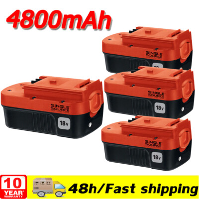 4Pack 18V for Black and Decker HPB18 18 Volt  Battery/Charge HPB18-OPE 244760-00