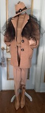 Nwt Brown Camel Wool Blend Coat With Hat Size S/m