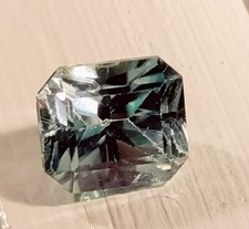 Natural Blue Zircon Rectangle Cut, Loose Gem 3.60ct, 7x8 mm 1603 