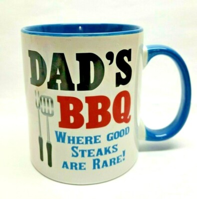 Dad's BBQ Funny Coffee Mug 20 oz.- ''Where Good Steaks are Rare!''