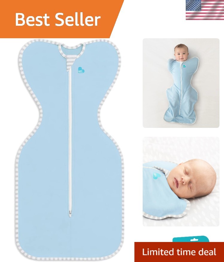 Swaddle Up Sleep Sack for Newborns Snug Fit, Tog, Light Blue
